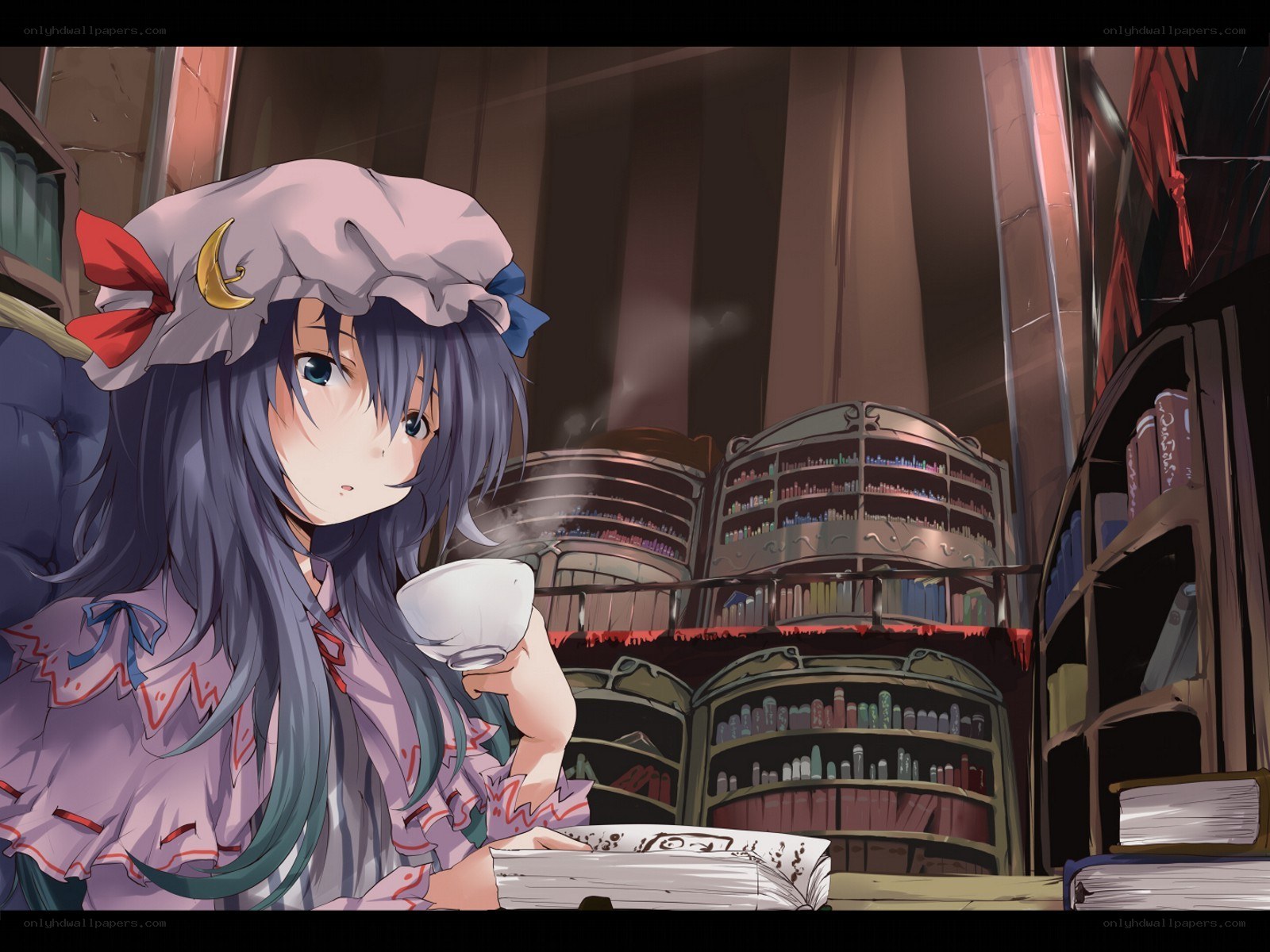 girl reading in a library