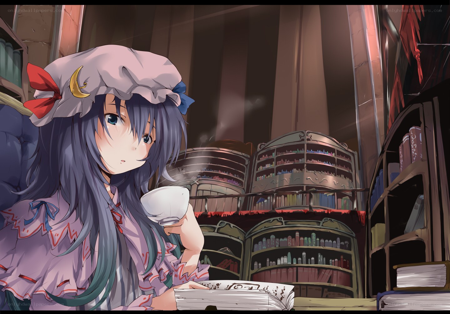 girl reading in a library