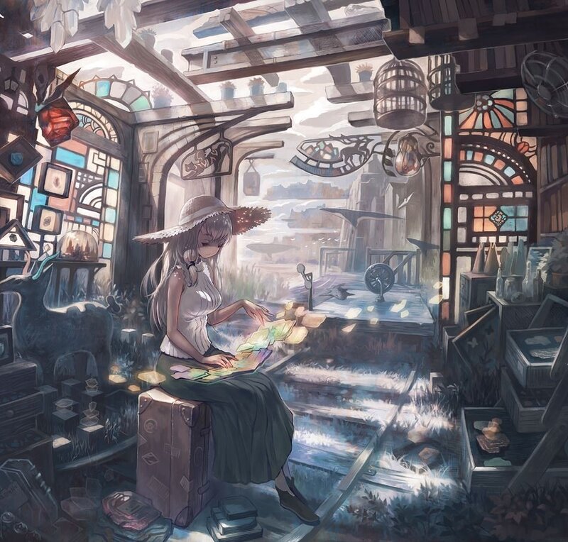 girl reading in a workshop