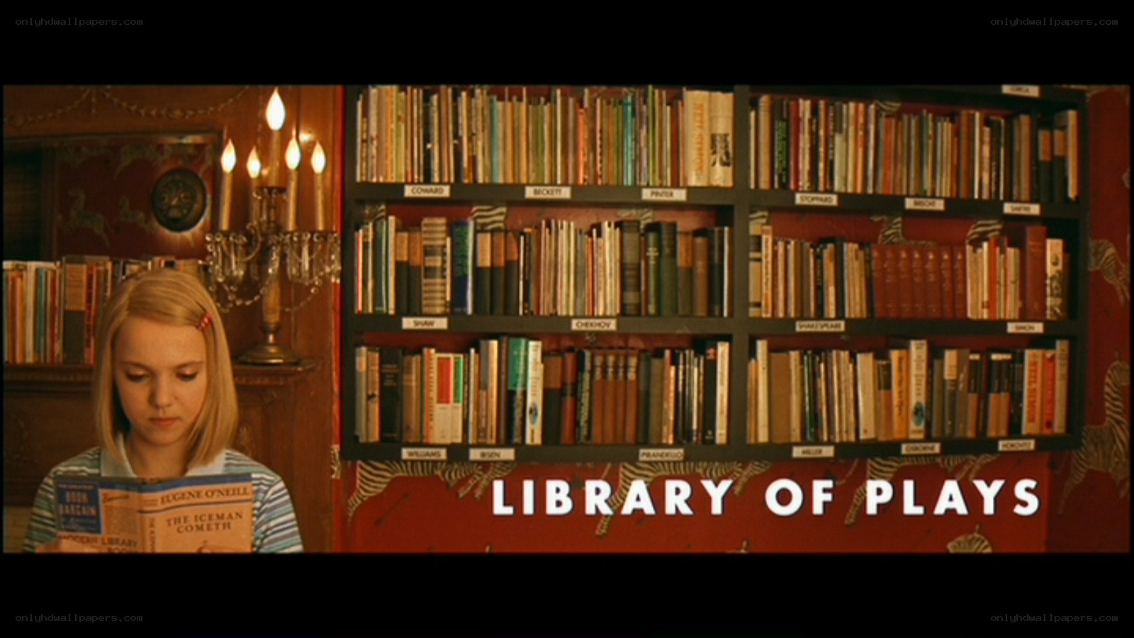 girl reading in library