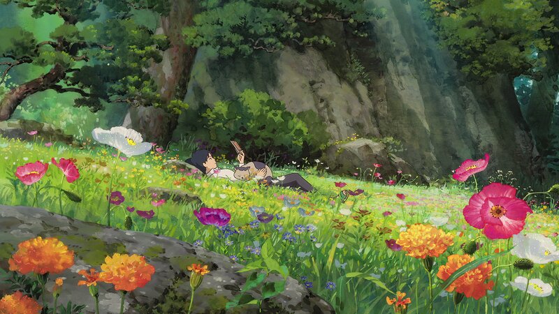 Girl Reading in Meadow