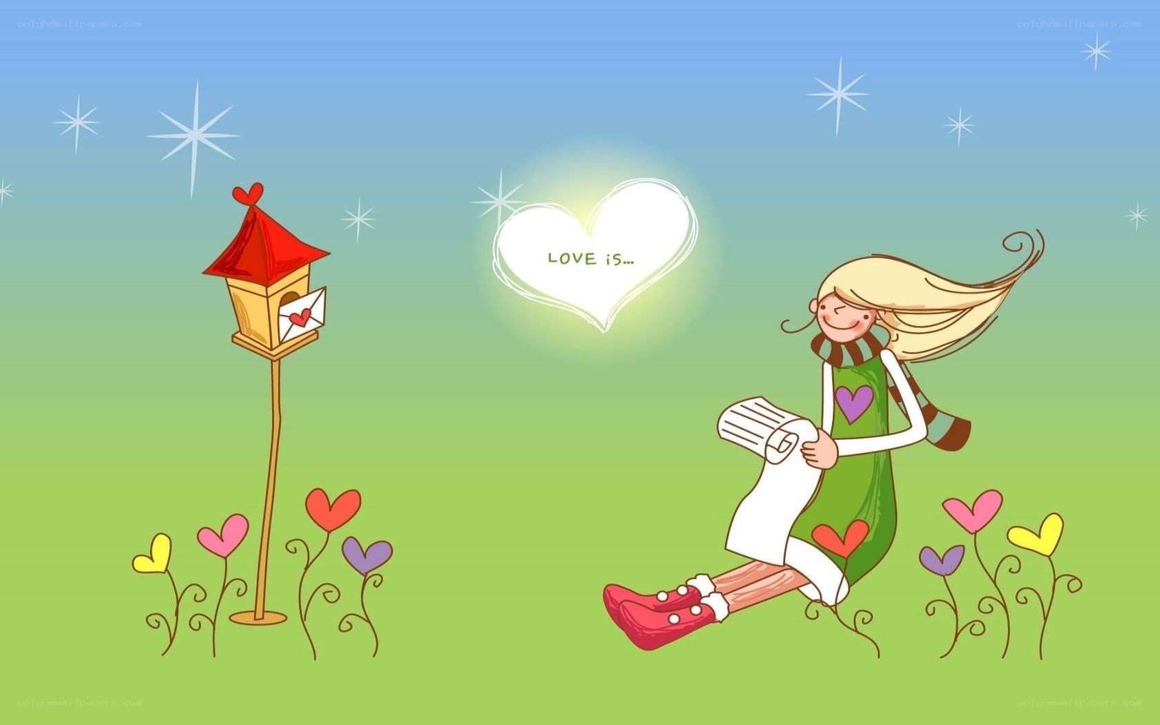 girl reading love letter