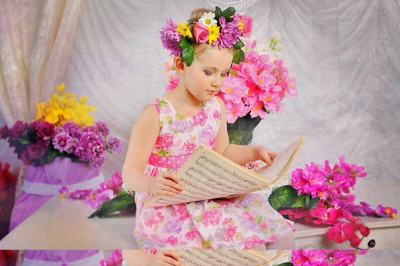 Girl Reading Music