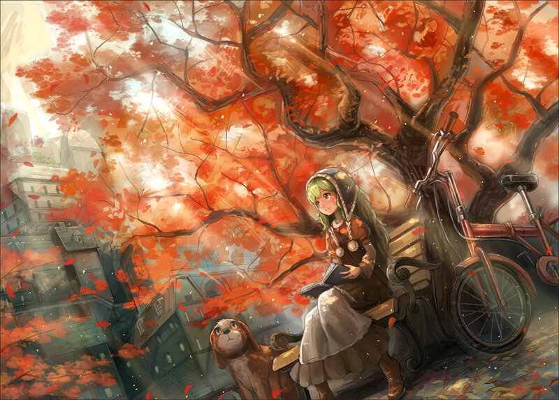 Girl Reading under Tree
