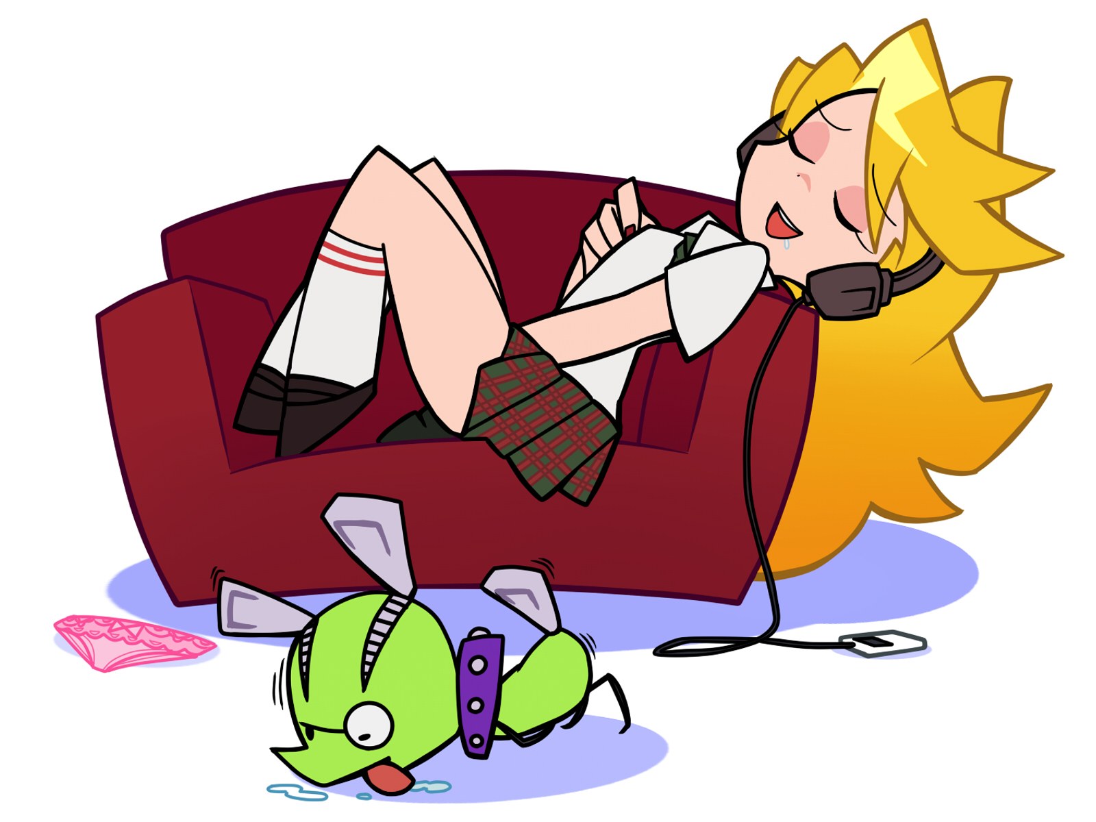 Girl relaxing on couch