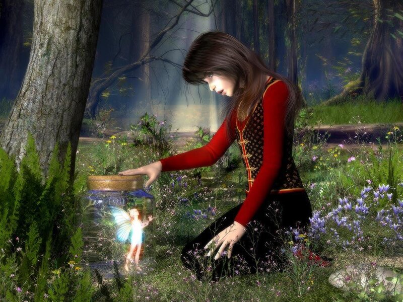 Girl Releasing Fairy