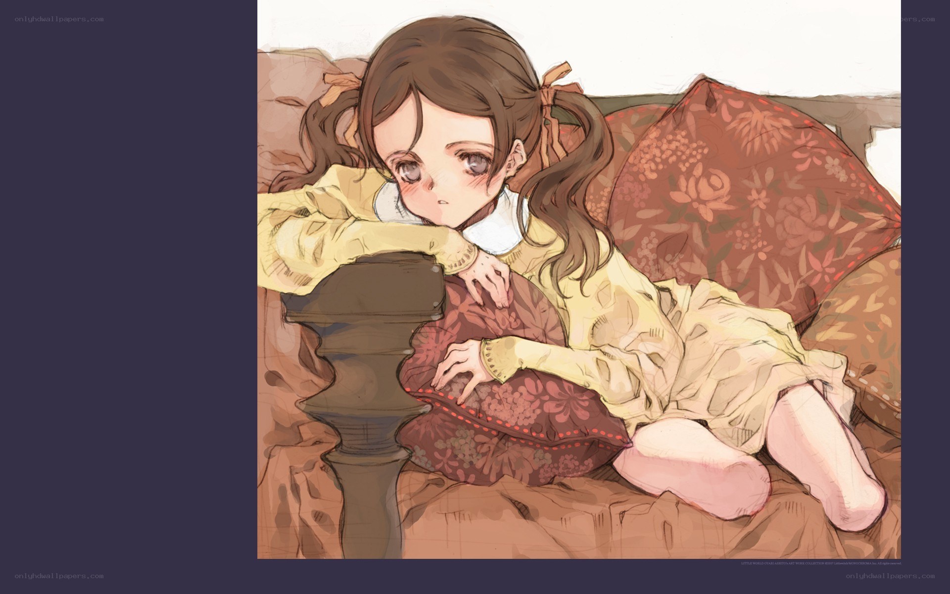 girl resting on a couch