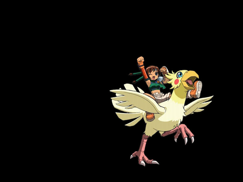 girl riding a bird