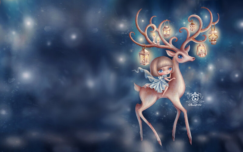 Girl Riding a Deer