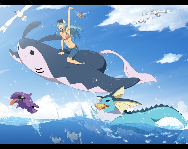 Girl Riding a Dolphin