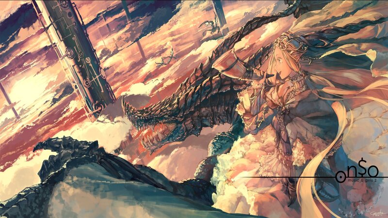 Girl Riding a Dragon — Orange