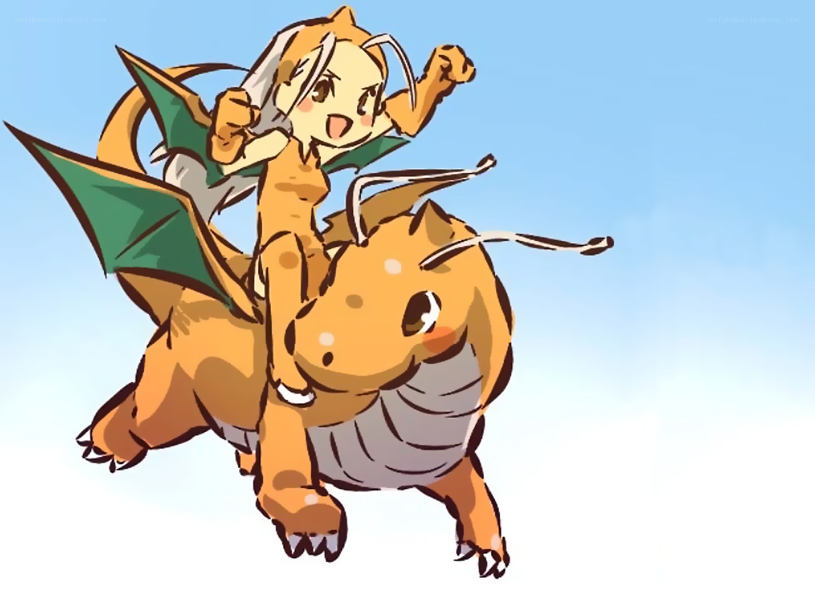 girl riding a dragon