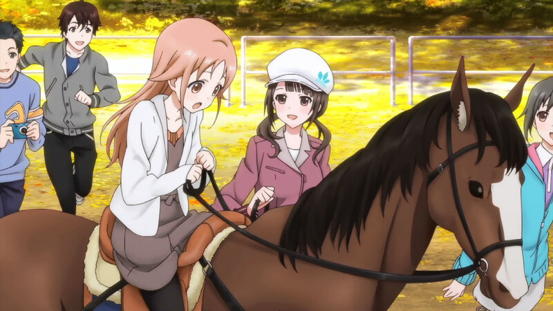 Girl Riding a Horse — Brown