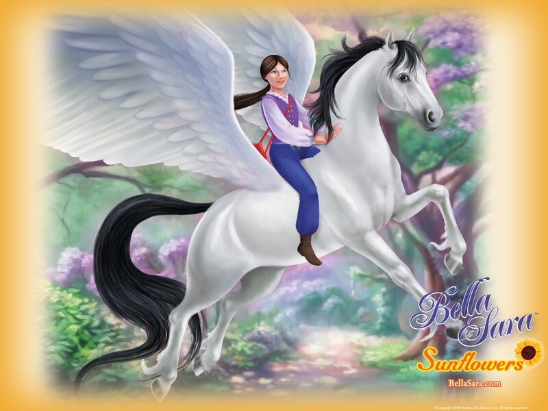 Girl Riding a Pegasus