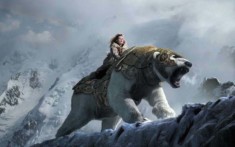 girl riding a polar bear