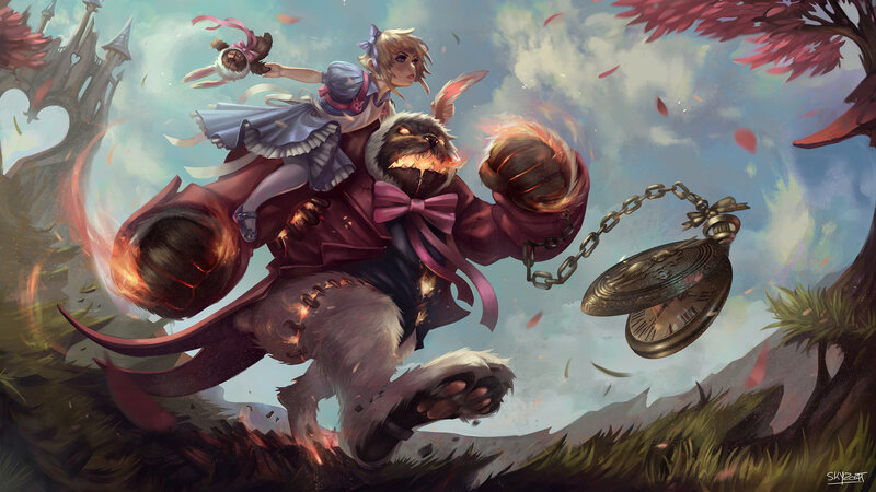 Girl Riding a Rabbit