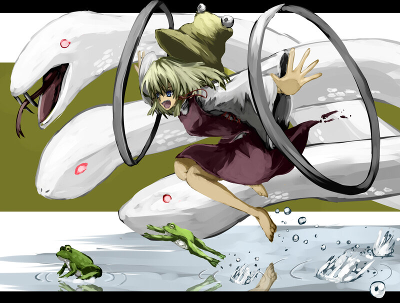 Girl Riding a Snake
