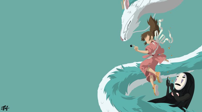 Girl Riding a White Dragon — Teal