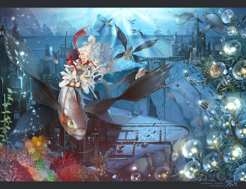 Girl Riding Fish