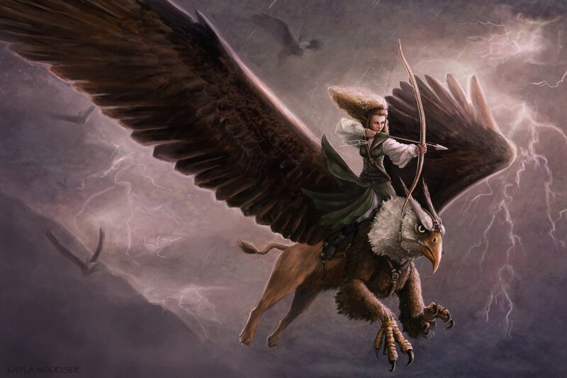 Girl Riding Griffin