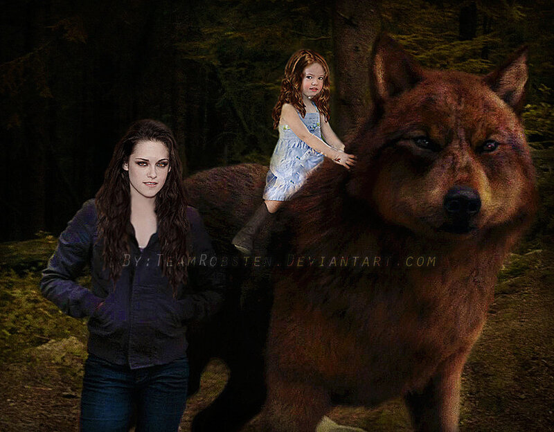 Girl Riding Wolf