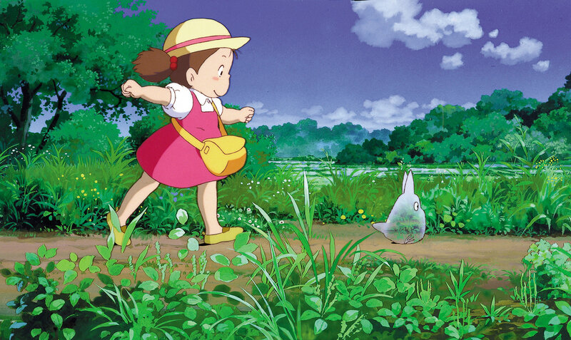 Girl Running in Field — Green