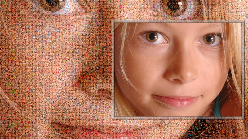 Girl's Face in Mosaic