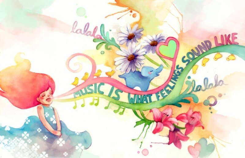 Girl Singing Music