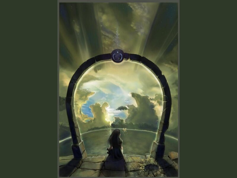 Girl Sitting at Portal