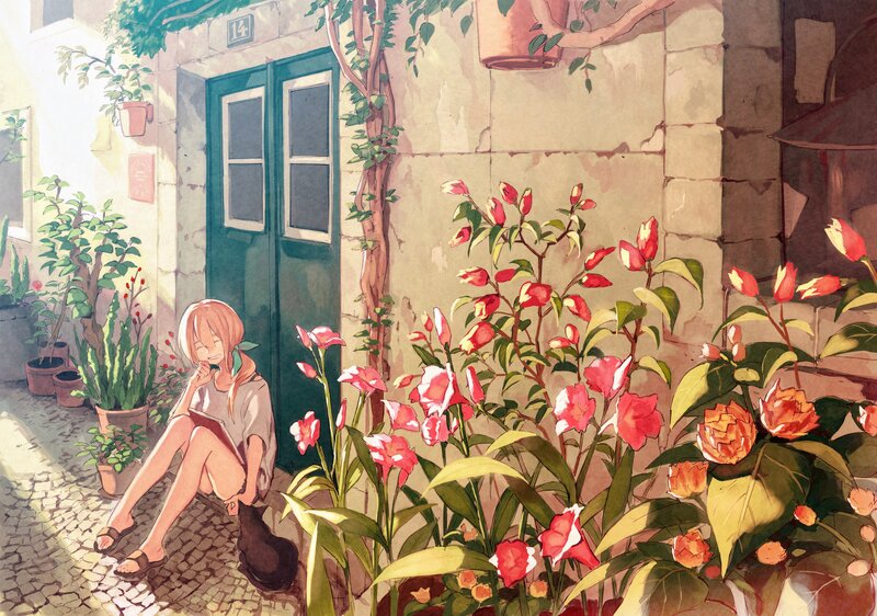 Girl Sitting by Door
