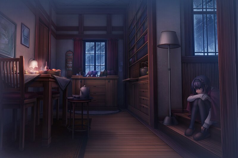 girl sitting in a cozy room