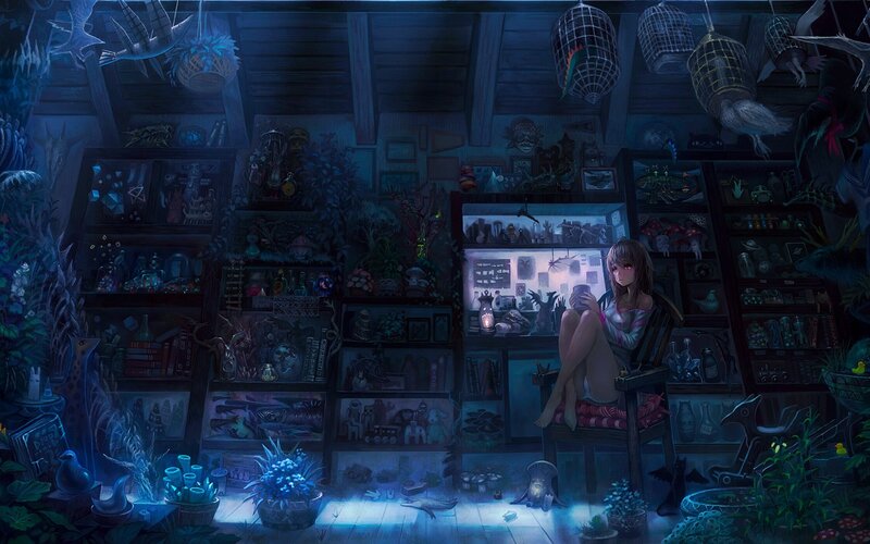 Girl Sitting in a Room
