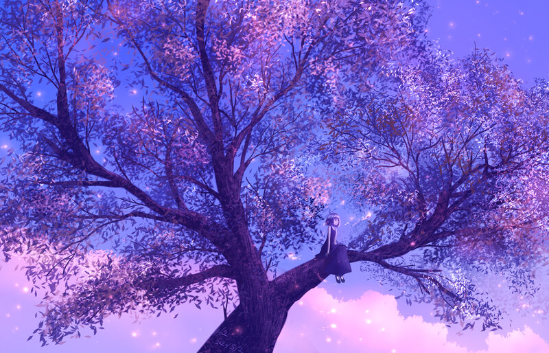 Girl Sitting in Tree