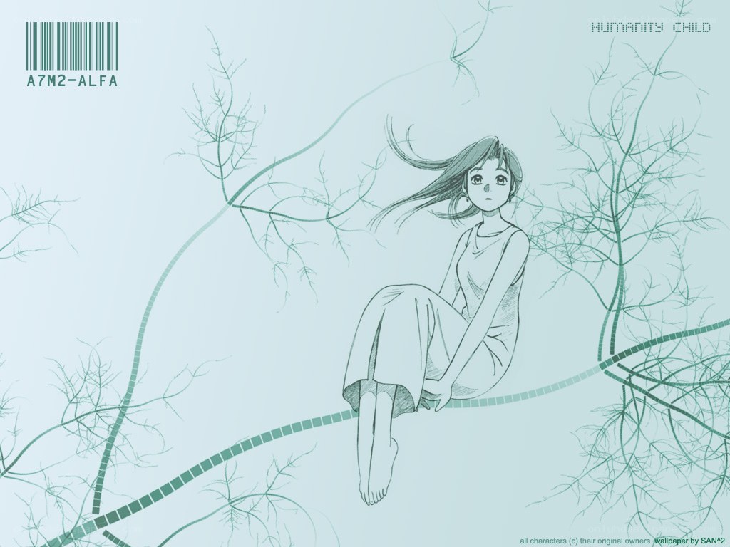 Girl sitting on a branch