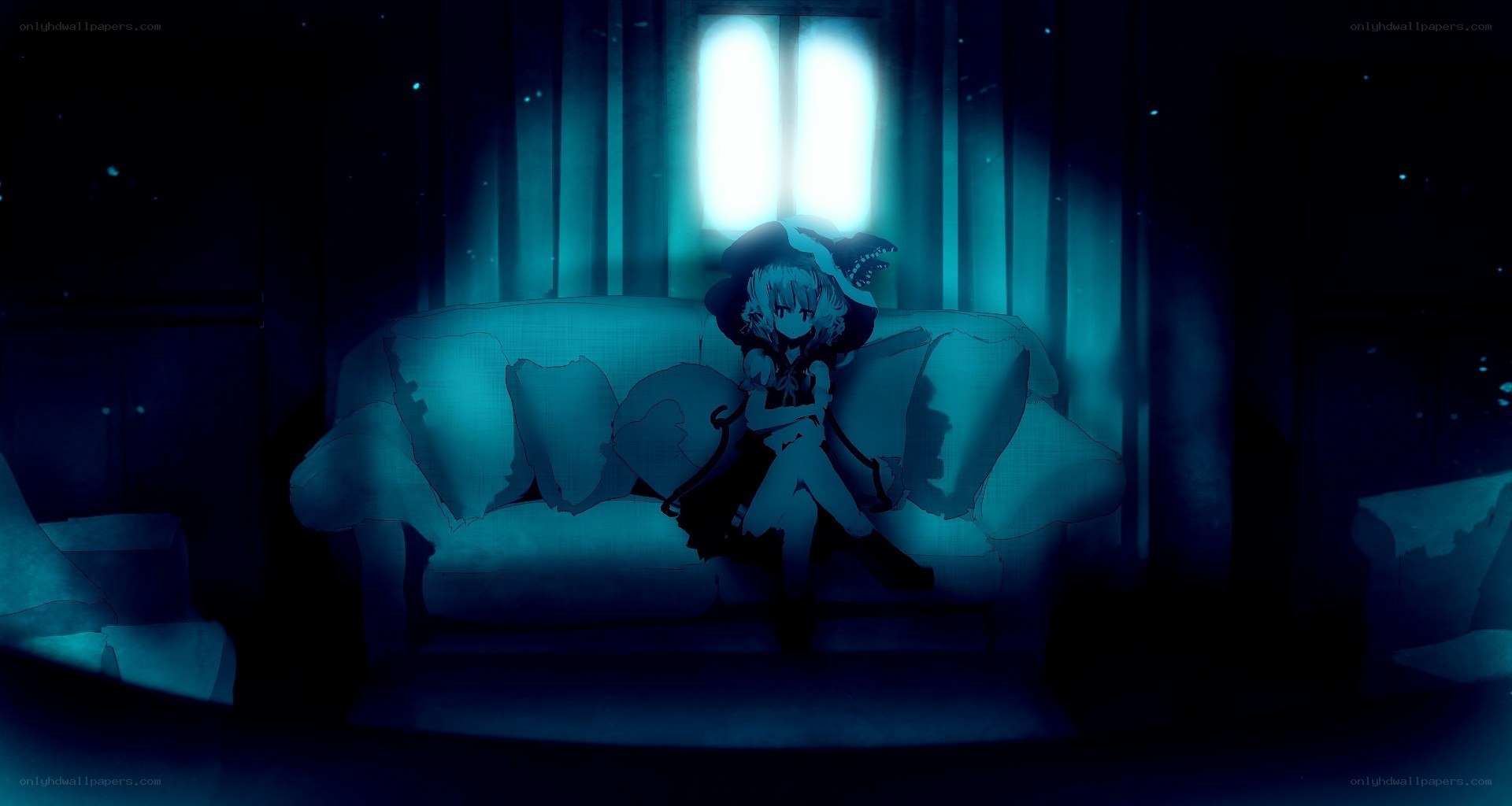 girl sitting on a couch