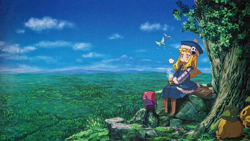 Girl Sitting on a Rock — Blue, Serene