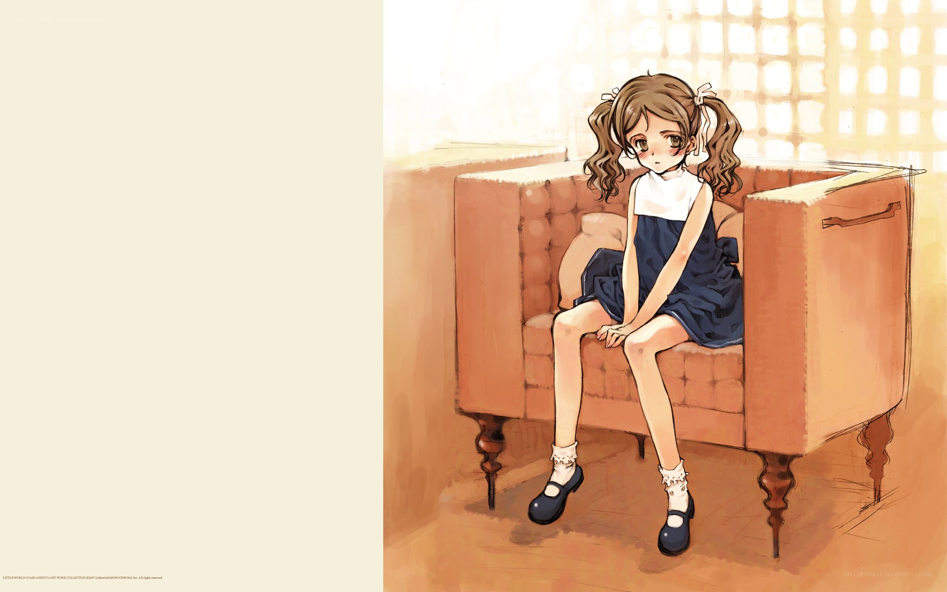 girl sitting on a sofa