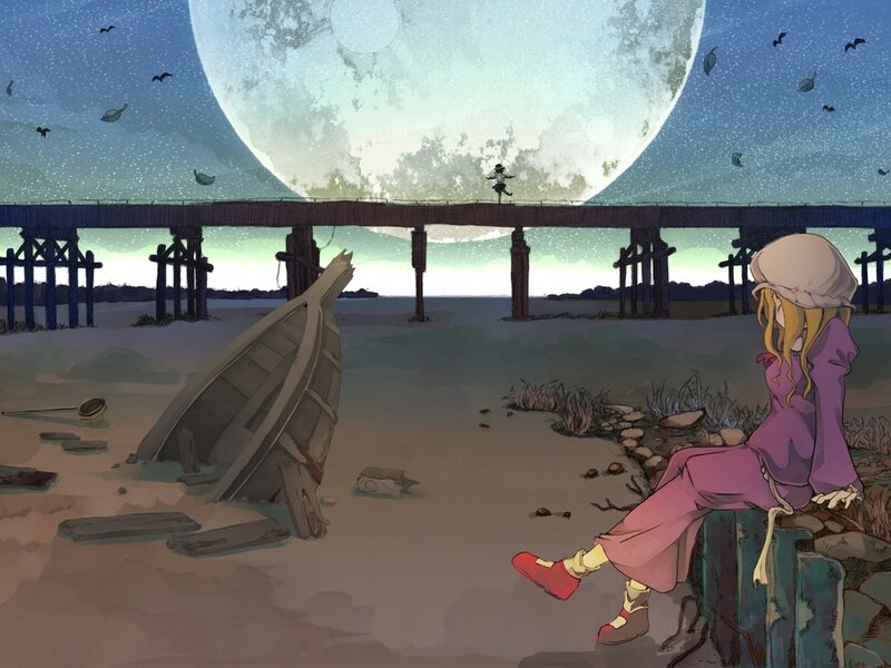 Girl Sitting on Dock