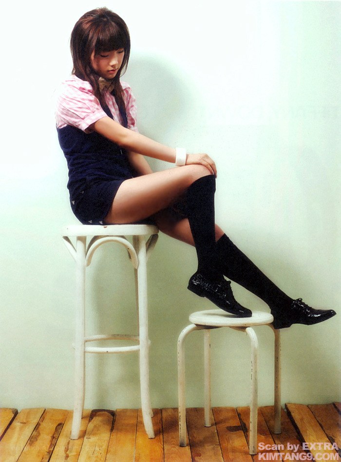 girl sitting on stools