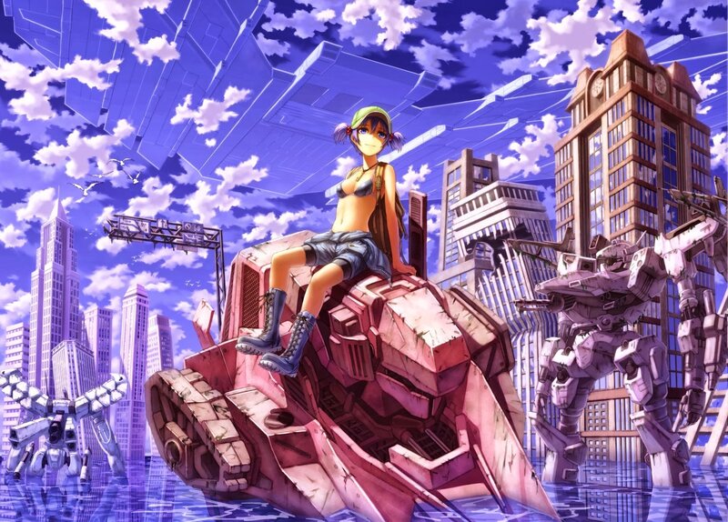 Girl Sitting on Tank