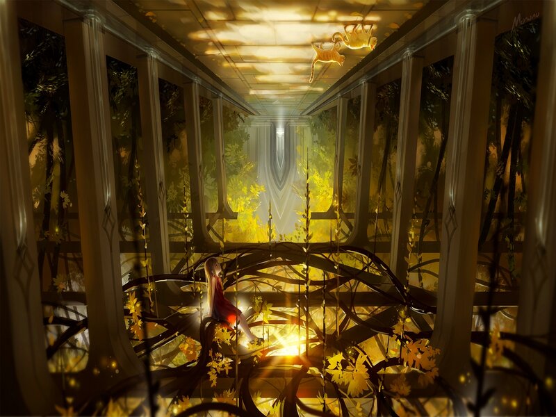 Girl Sitting on Vines