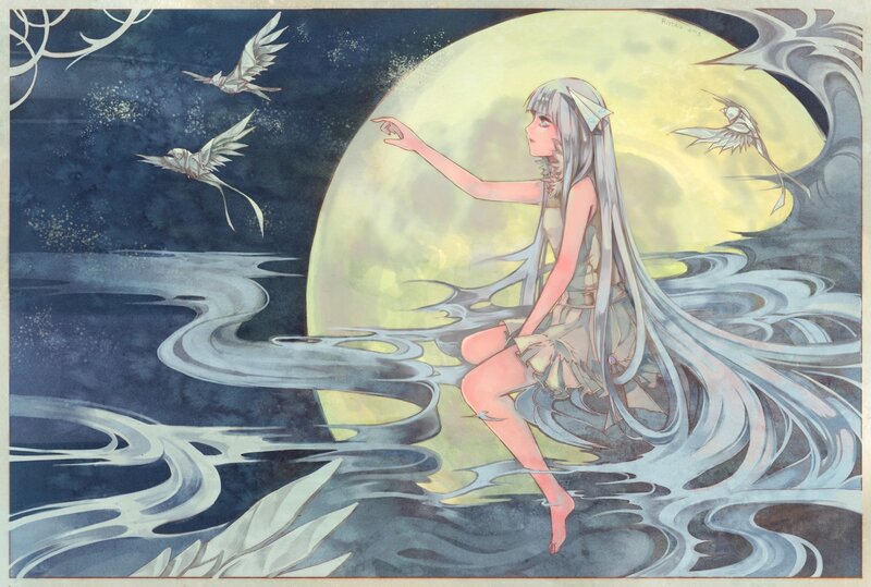 Girl Sitting on Water