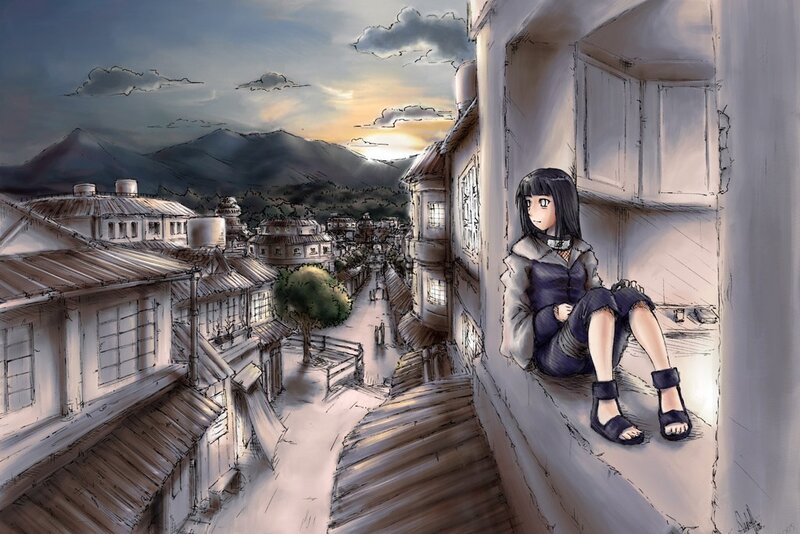 Girl Sitting on Windowsill