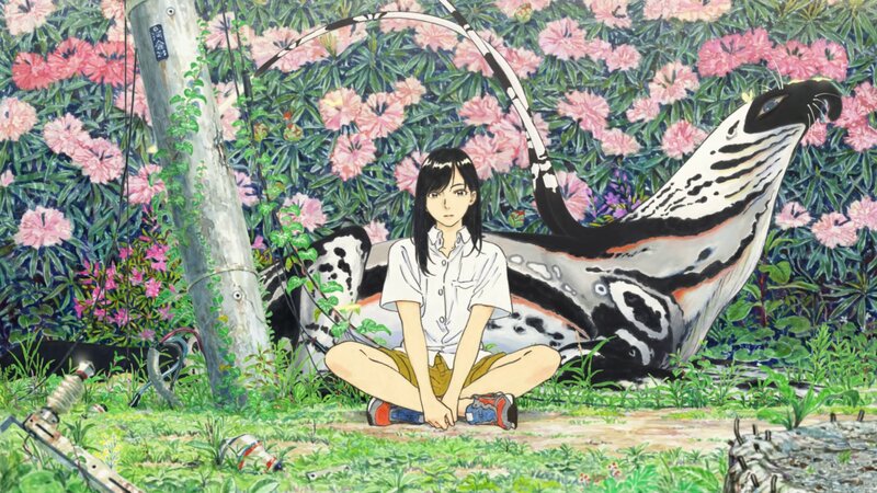 Girl Sitting with Seal