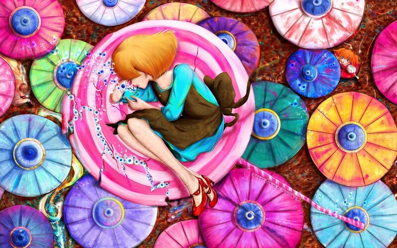 Girl Sleeping in a Bowl