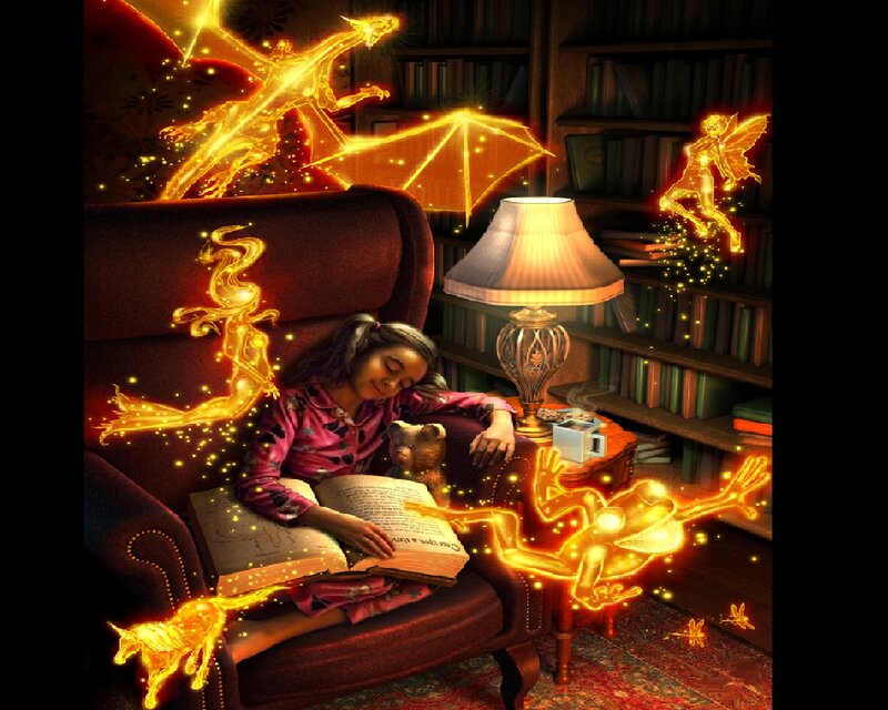 Girl Sleeping in Armchair