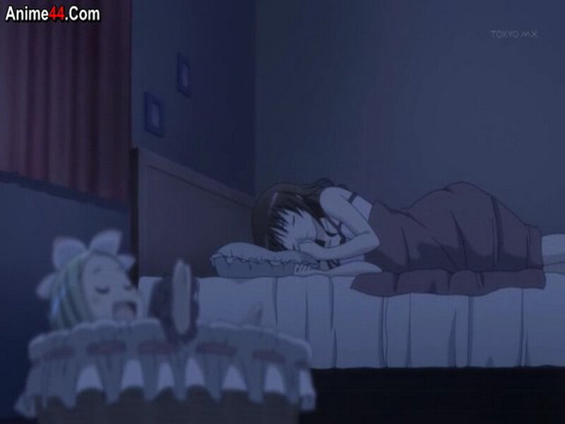 Girl Sleeping in Bed — Blue