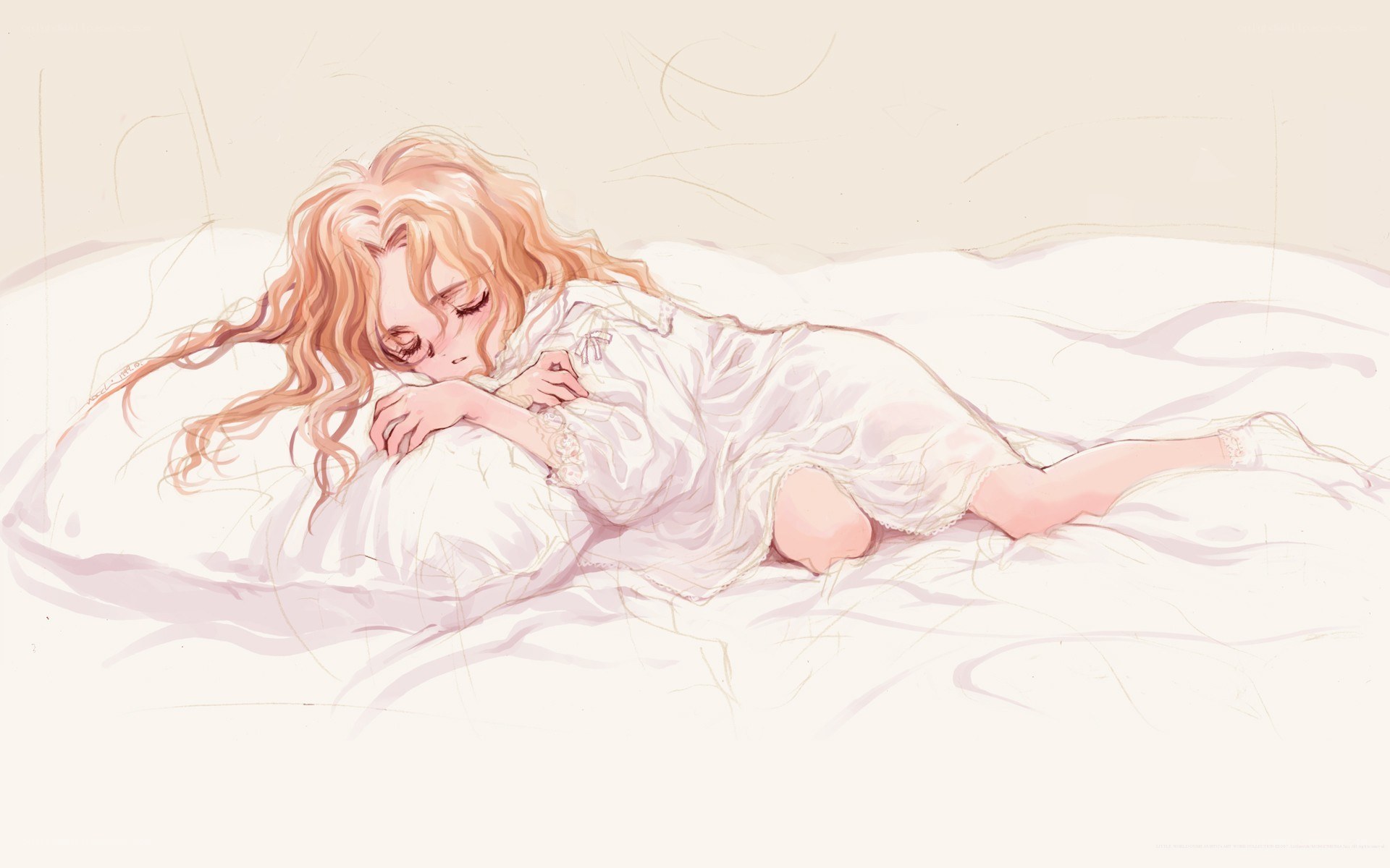 girl sleeping in bed