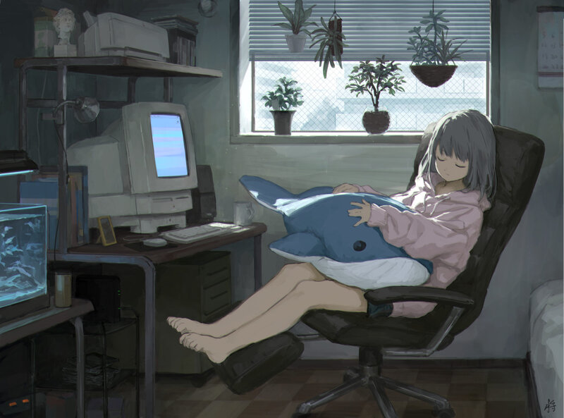 Girl Sleeping in Chair
