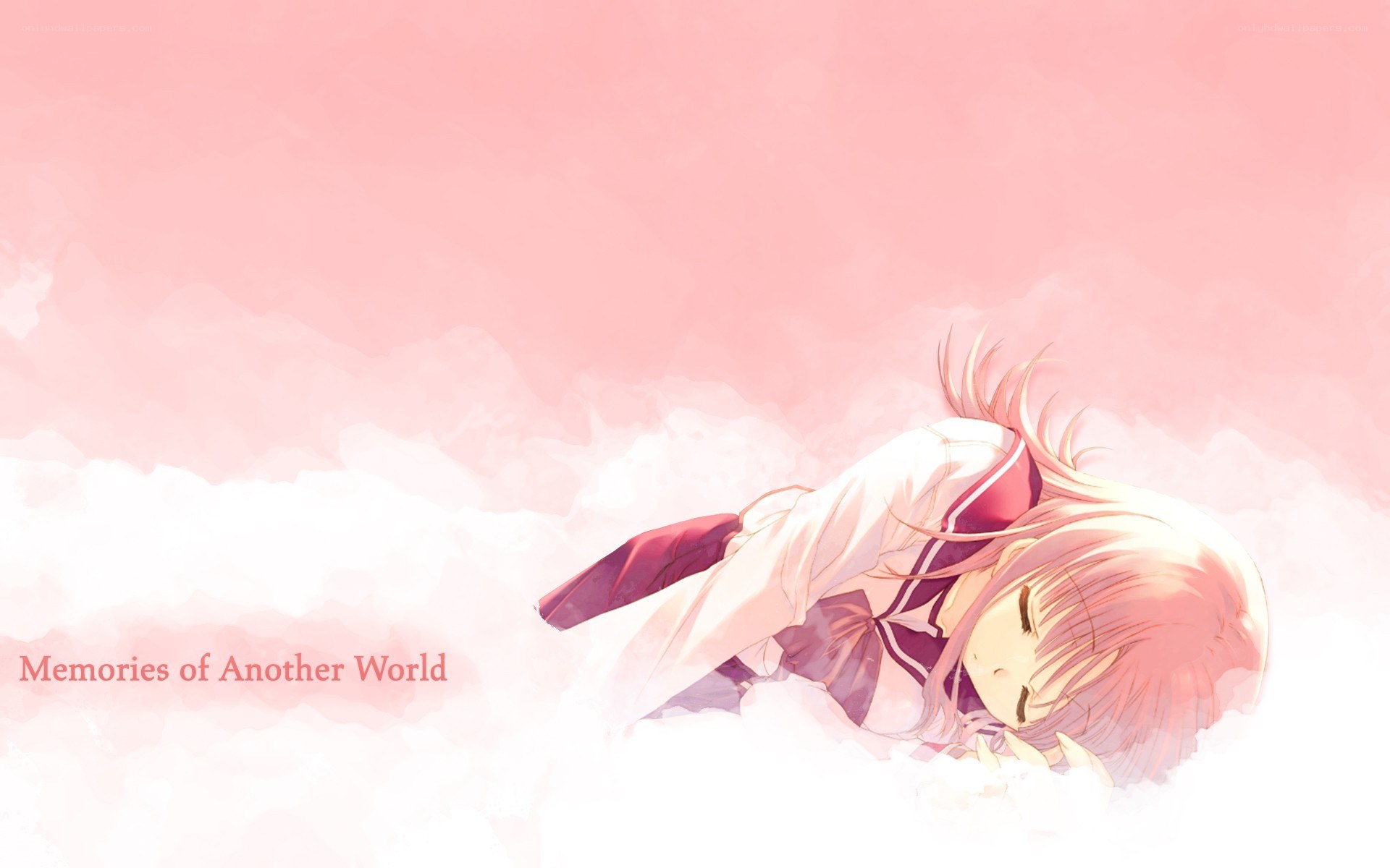 girl sleeping in clouds